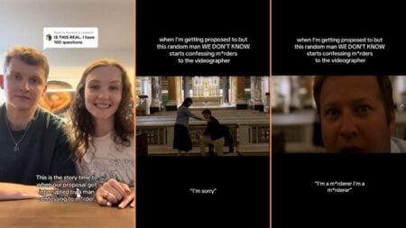 Shocked Missouri Couple Share Encounter With Man Who Confessed to Murder During Proposal Video 'Was Your Videographer Dressed Up Like a Confessional Booth!'