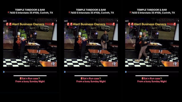 Texas Restaurant Exposes Dine and Dash Customer