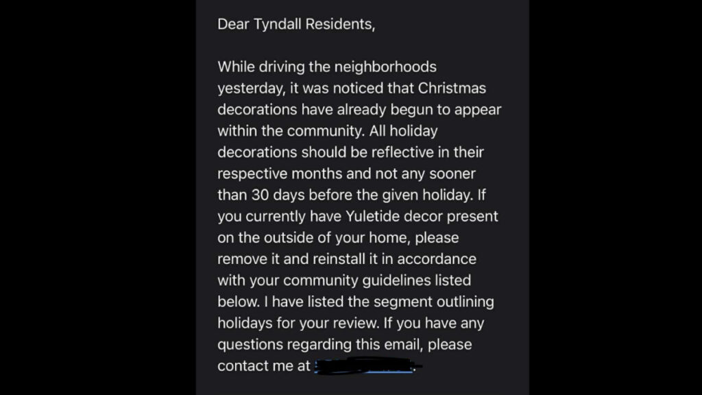 Tyndall Air Force Base Notice in Florida