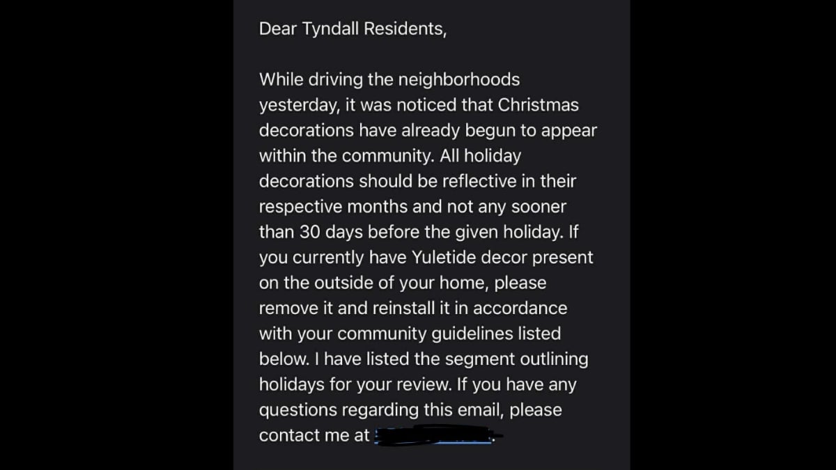 Tyndall Air Force Base Notice in Florida