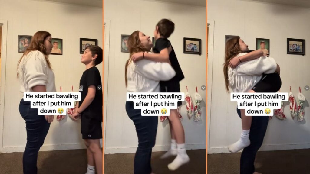 Wholesome Las Vegas Mom Shares Tear-Jerking Video Holding Her Son for the Last Time 'Did You Kiss the Brick Before You Chucked it at My Face'