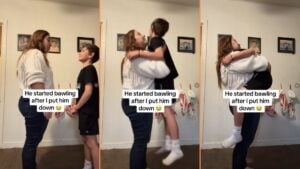 Wholesome Las Vegas Mom Shares Tear-Jerking Video Holding Her Son for the Last Time 'Did You Kiss the Brick Before You Chucked it at My Face'