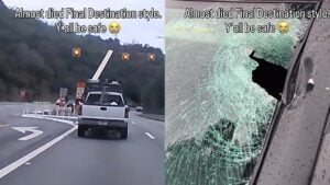 A picture of the California driver's car.