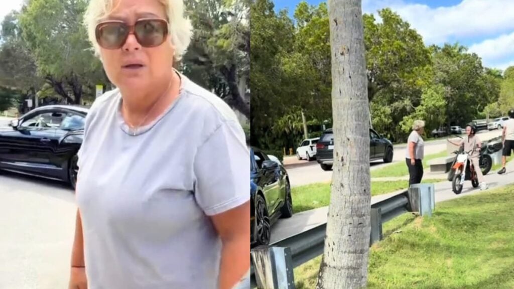 Unhinged Florida Karen Drives Onto Sidewalk Allegedly Trying to Run Over Kids on Motorbikes: ‘Poor Kids’ A picture of the Florida Karen.