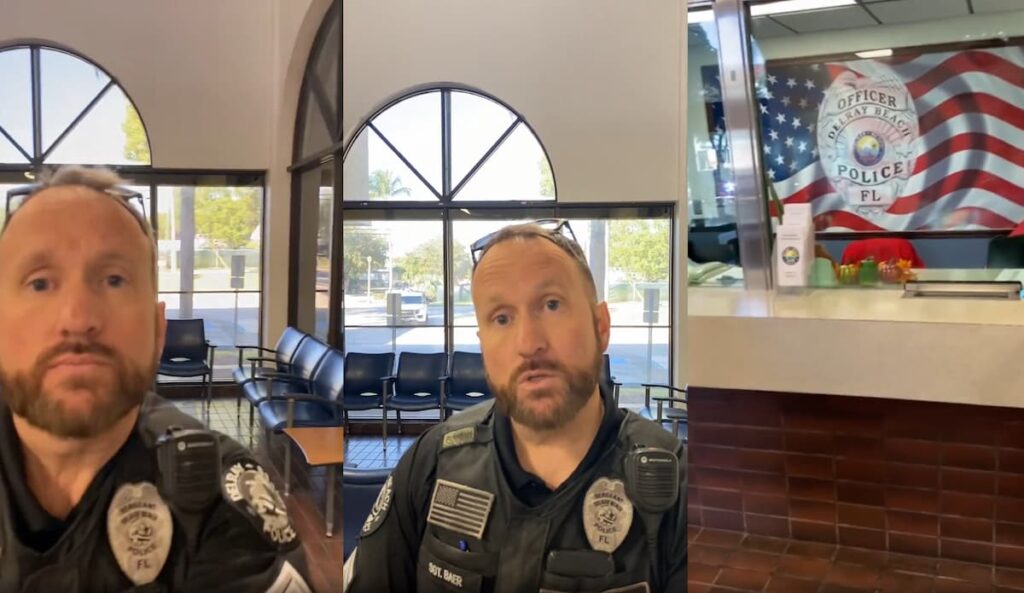 Woman Films Officer Harassing Her as She Tries to File a Complaint in Delray Beach: ‘It’s Florida. He’ll Probably Get a Commendation Florida woman harass woman