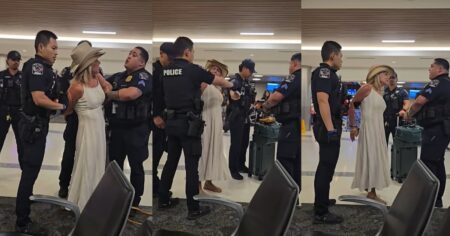 Drunken Tennessee Karen Loses Control at Nashville Airport, Swings at Officer in Wild Clip: ‘Imagine being 64 and still getting grounded’ Tennessee Karen loses it at an airport