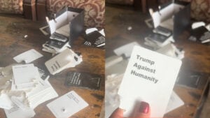 Angry California MAGA Gets Furious Over Political Card Game, Destroys It So No One Can Enjoy It