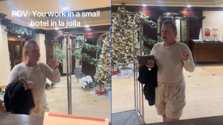 Angry White Woman Has a Racist Crash Out When She’s Denied a Hotel Room in California, ‘You have dreadlocks and you’re working in La Jolla’ Angry White Woman Has a Racist Crash Out When She's Denied a Hotel Room in California