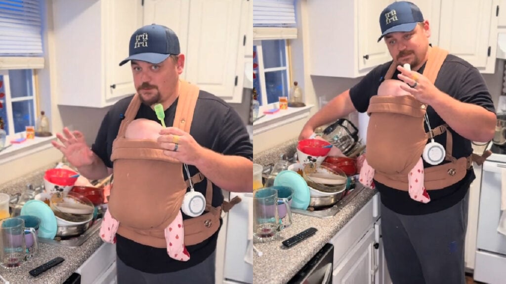 ‘This Is What Partnership Looks Like’: California Dad Gives His Wife a Break and Sets the Bar Baby on the Hip California Dad Proves Positive Masculinity Comes Naturally