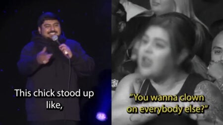 California Comedy Show Erupts As Heckler Is Kicked Out and Her Partner Gets Arrested While Norteno Music Keeps Playing: ‘Now This Is Entertainment!’ California Comedy Show Erupts As Heckler Is Kicked Out and Her Partner Gets Arrested While Norteno Music Keeps Playing: ‘Now This Is Entertainment!’
