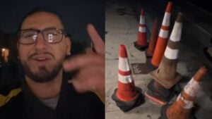 California Cone King Removes Illegally Placed Traffic Cones