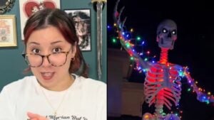 California Karen Triggered By Neighbor's Skeleton