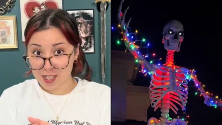 California Karen Triggered By Neighbor's Skeleton
