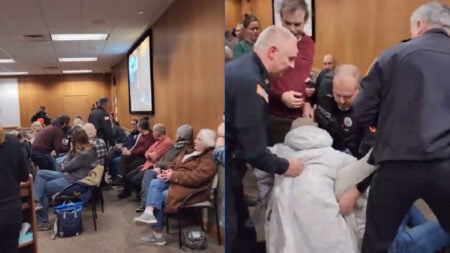 Cowardly Wisconsin Police Use Excessive Force Against Woman Peacefully Protesting Data Centers