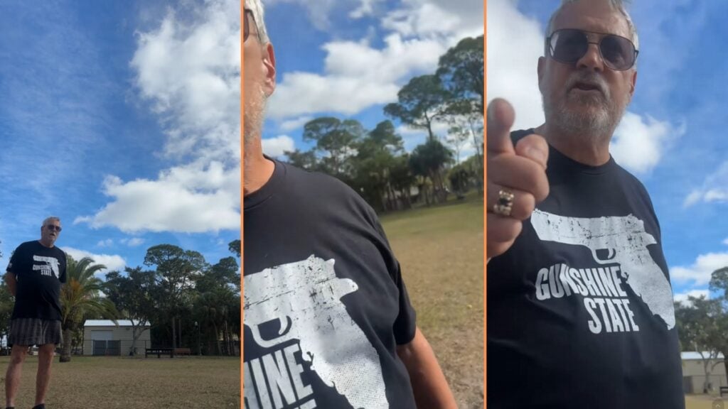 Disgruntled Florida Boomer Accosts Woman at a Dog Park When Approached For Not Picking Up Dog Poop 'His Shirt Says All We Need to Know'