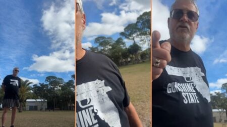 Disgruntled Florida Boomer Explodes on Woman at Dog Park After She Asks Him to Pick Up His Dog’s Poop: ‘His Shirt Says All We Need to Know’ Disgruntled Florida Boomer Accosts Woman at a Dog Park When Approached For Not Picking Up Dog Poop 'His Shirt Says All We Need to Know'