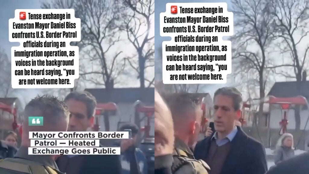 Dramatic Footage Shows Evanston Illinois Mayor Confronting Border Patrol Commander Gregory Bovino: ‘This Needs to Happen Nationwide’ Dramatic Footage Shows Evanston Illinois Mayor Confronting Border Patrol Commander Gregory Bovino: ‘This Needs to Happen Nationwide’