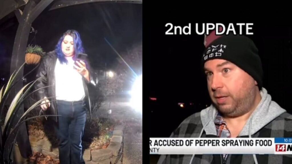 Crazy Door Dasher in Indiana Uses Pepper Spray on Their Food Delivery: ‘This Is a Felony for Tampering With Your Food’ Indiana Doordash Spray