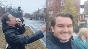Loud but Brave Protestor Confronts Heritage Foundation ‘Nazis’ in Washington, DC and Leaves Them Speechless
