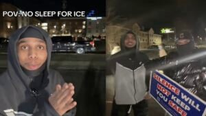 Man Shows That ICE Should Never Expect to Get Shut-Eye as They Make Things Noisy in Columbus, Ohio
