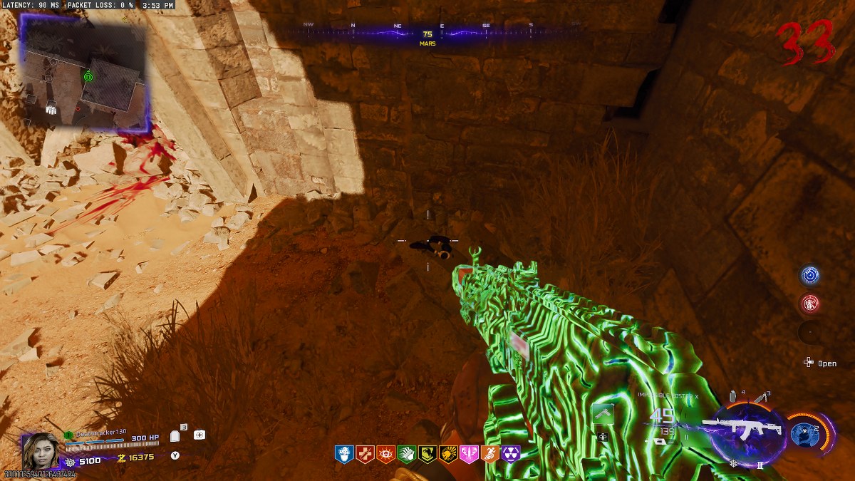 Mars Mr Peeks headset location BO7 Zombies