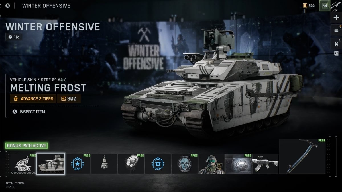 Melting Frost Tank Skin BF6