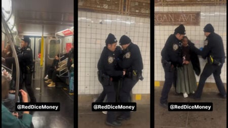NYPD Officers Filmed Roughly Arresting Woman for Allegedly Sleeping on the Train in New York: ‘These Videos Literally Break My Heart’ NYPD Officers Arrest Woman,On New York Train