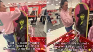New York Mom Sparks Outrage After Filming Herself Taking Wicked Poster From Target: ‘You Gotta Love Modern Thieves’