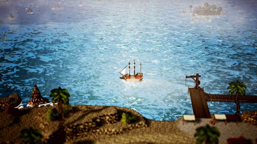 Sailing in Octopath Traveler 0