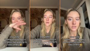 Shocked New York Woman Harrassed by Homeless Man While Walking to NUY 'NYC Court System is a Joke'
