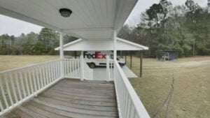 South Carolina FedEx Driver Smashes Up Carport Then Drives Off