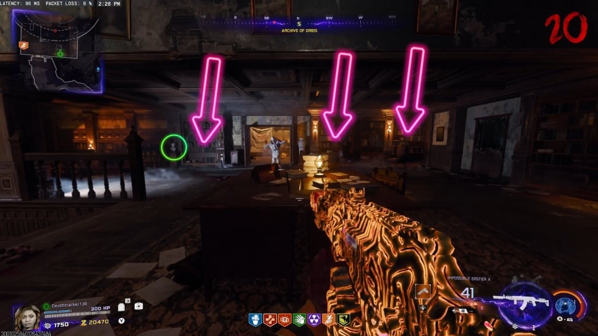 Statue 2 and Books Location