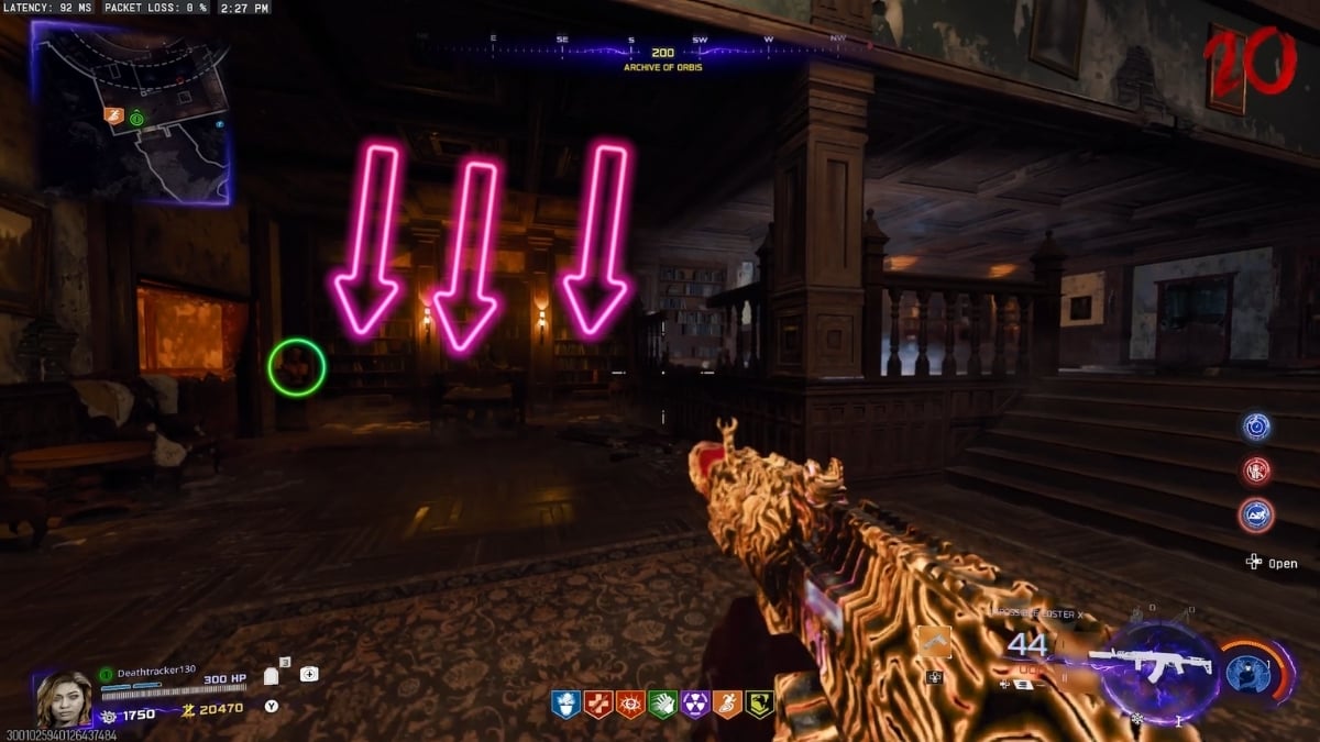 Statue 3 and Books Location