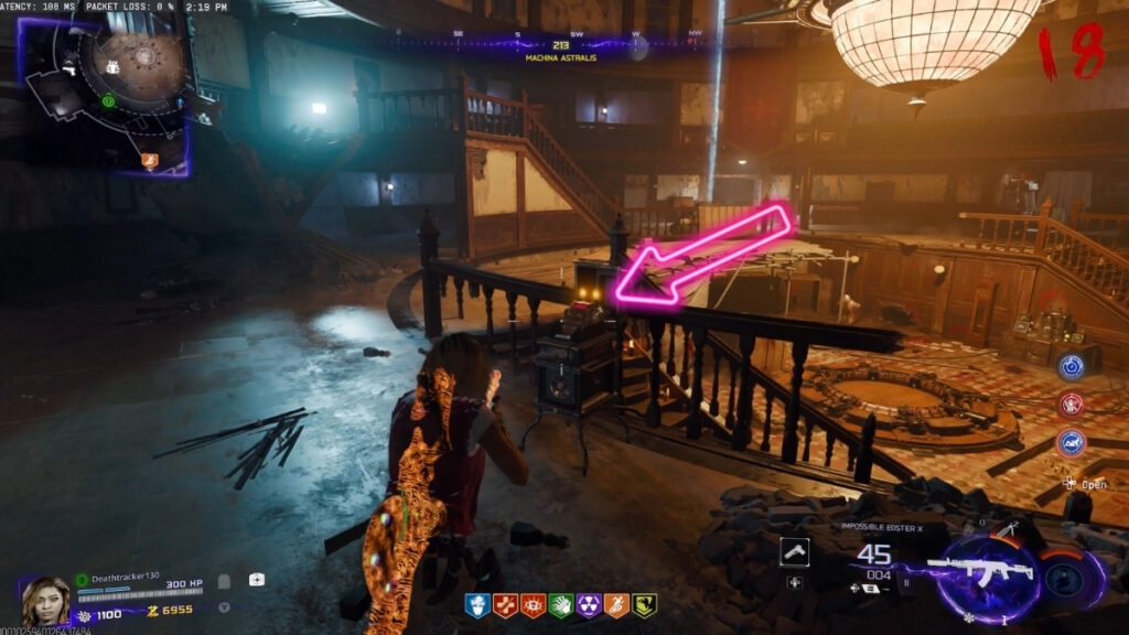 Teleport Destination setting machine