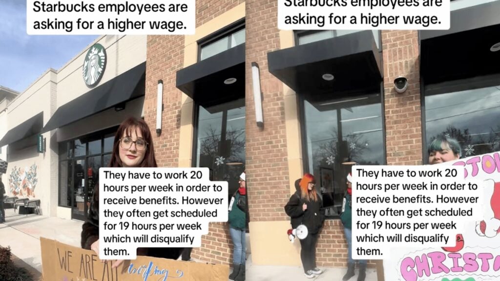 Virginia Starbucks Employee Explains During Strike How Coffee Company Denies Health Insurance to Its Workers in an Evil Move
