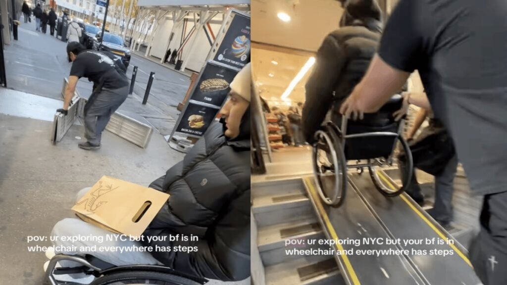 Disabled Tourist Discovers New York City Isn’t Wheelchair-Friendly, Except For One Awesome Bagel Shop ‘Never Feel Bad Getting the Accommodation He’s Entitled To’ Wheelchair User Discovers Much of New York City Isn’t Wheelchair-Friendly, But One Awesome Bagel Shop Accommodates