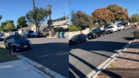 A picture of the California woman's street.