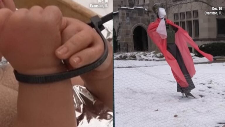 Outrage from Trump Supporters as Illinois Church Displays Anti-ICE Nativity Scene With Baby Jesus in Zip Ties: ‘That’s Not a Church’ A picture of the Illinois church's nativity scene.