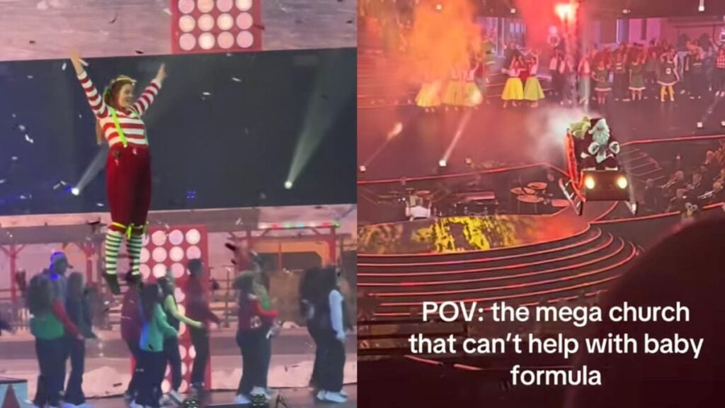 Texas Church Sparks Outrage For Wasting a Lot of Money on Christmas Show: ‘TAX THE CHURCHES’ A picture inside the Texas church.