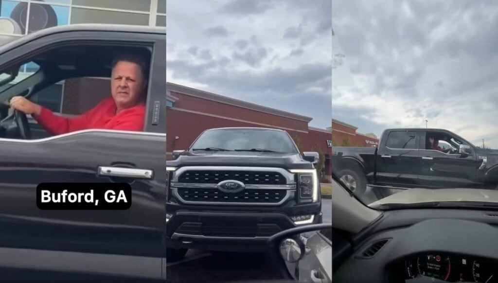 Racist Outburst in Georgia as F-150 Driver’s Parking-Lot Meltdown Sparks Outrage: ‘Typical F150 behavior’ Georgia racist in an F150