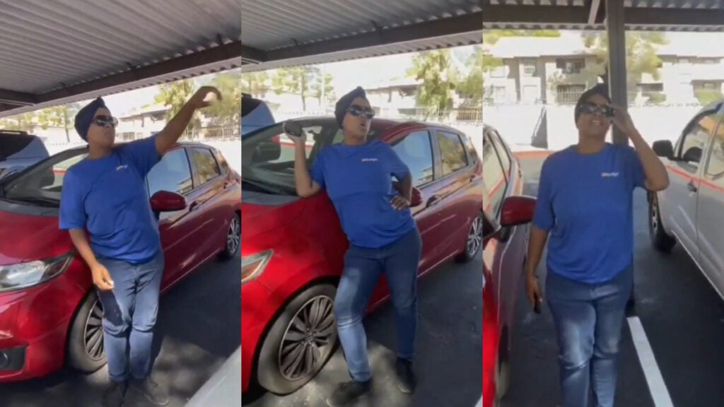 Racist MAGA Karen Threatens Hispanic Workers with ICE Rap for Parking Next to Her in Las Vegas, ‘Hurry Rapido Back to Mexico’ ICE rap from black karen