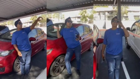 Racist MAGA Karen Threatens Hispanic Workers with ICE Rap for Parking Next to Her in Las Vegas, ‘Hurry Rapido Back to Mexico’ ICE rap from black karen