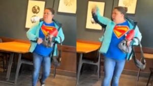 Michigan woman crashes out at Starbucks
