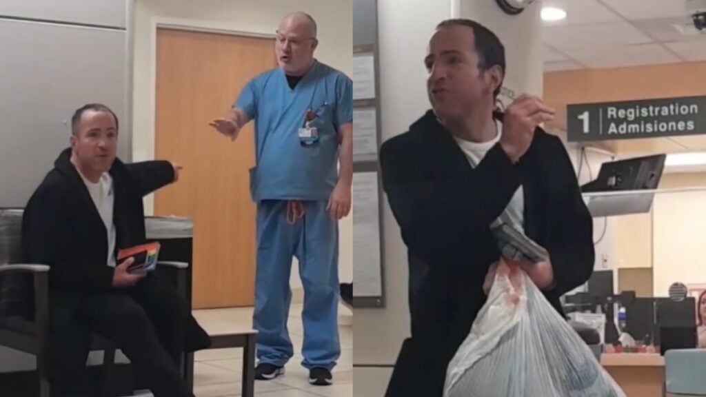 Washington man sings after getting kicked out of the ER