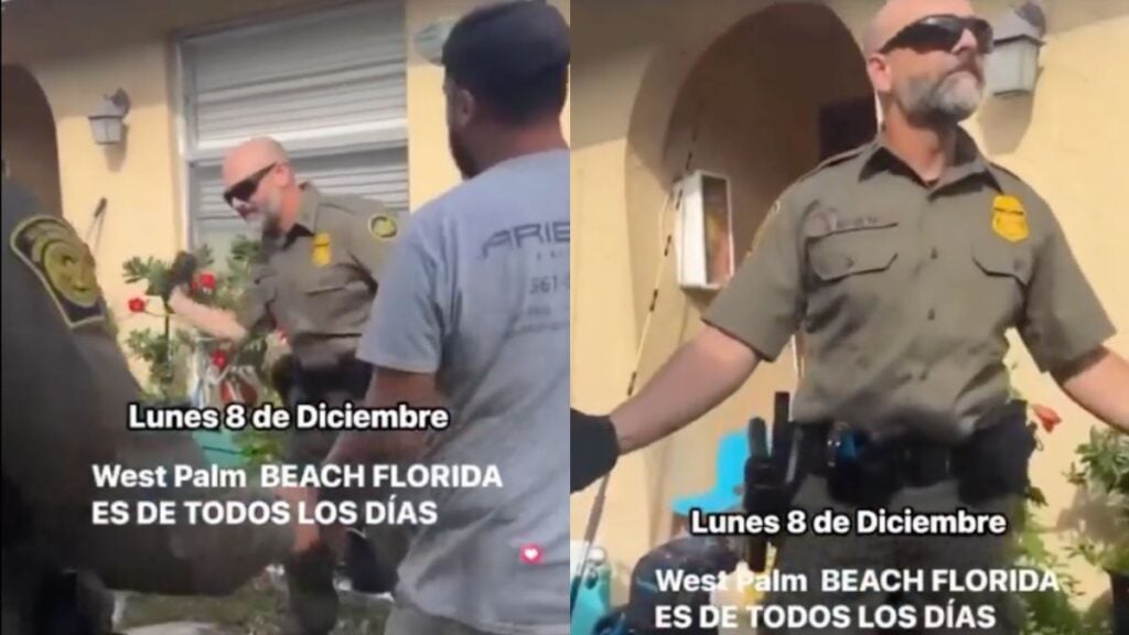 West Palm Beach Border Patrol Agent Caught Stealing Teen’s Phone During Taunt, ‘Doing That Without Body Armor is Certainly a Choice’ border patrol agent in west palm beach throws a teen's phone on the ground