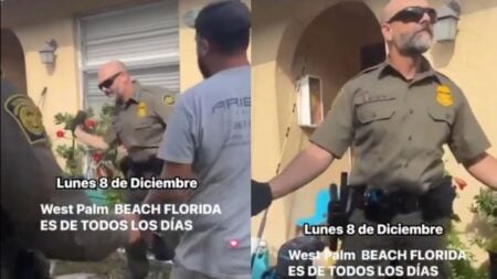 West Palm Beach Border Patrol Agent Caught Stealing Teen’s Phone During Taunt, ‘Doing That Without Body Armor is Certainly a Choice’ border patrol agent in west palm beach throws a teen's phone on the ground