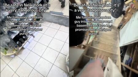 woman follows man into basement in new york city