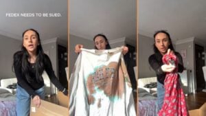 Angry New York Woman Discovers FedEx Reportedly Destroyed Her Clothes in Shipment 'I Thought The First Sweater Was Tie Dyed That Way'