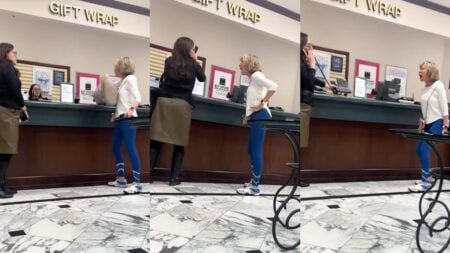 Boomer Crash Out As Karen Curses At The Top Of Her Lungs Over Sweater At Arizona Dillard’s, ‘Call A Priest With A Police Too’