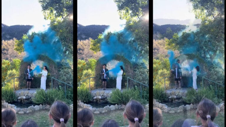 California Man Sprays Pregnant Partner Gender Reveal